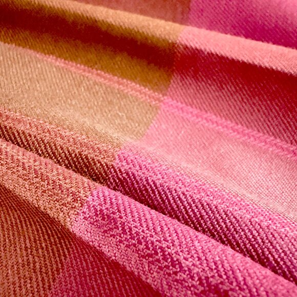 Vintage Pendleton 100% Virgin Wool Magenta Plaid Pleated Midi Skirt Size 4 - Picture 7 of 14